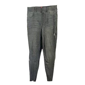 Spanx Skinny Compression Jeans Vintage Gray Distressed Stretchy Denim 1X